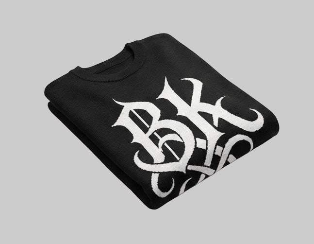 Knitted crew neck sweater