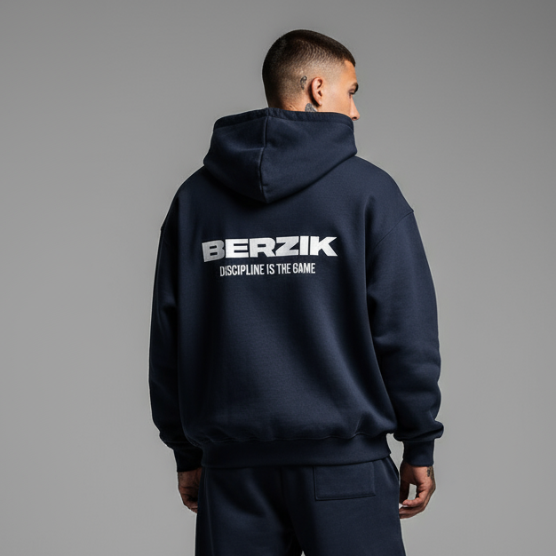 Berzik - Oversized Zipper Hoodie Collecion "Discipline is the Game"
