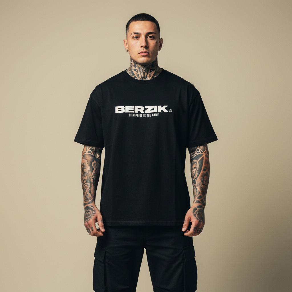 Berzik - Oversized Shirt - Front "Disciplina is the game"